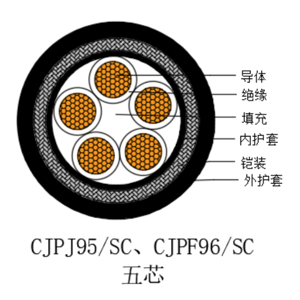 銅芯交聯(lián)聚乙烯絕緣低煙無(wú)鹵船用電力電纜-CJPJ95/SC-0.6/1kV、CJPF96/SC-0.6/1kV